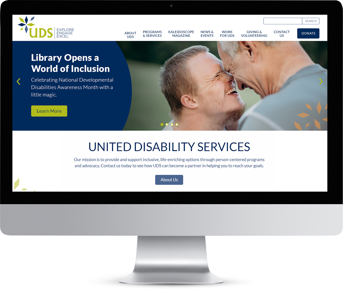 联合残疾服务主页显示